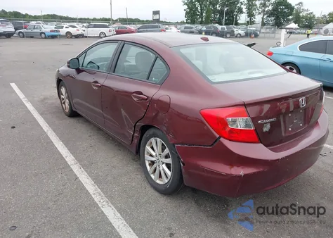2012 Honda Civic Ex-L из США, поврежденный, VIN 19XFB2F92CE337545